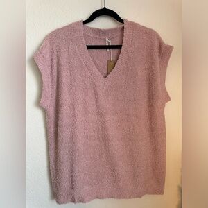 NWT- Hello Nite Pink Sleeveless Vest Top Super Soft Cozy Material Size Large